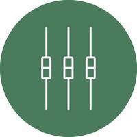 Box Plot Line Multi Circle Icon vector