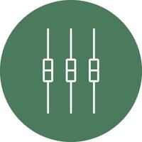 Box Plot Line Multi Circle Icon vector