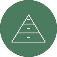 Pyramid Charts Line Multi Circle Icon vector
