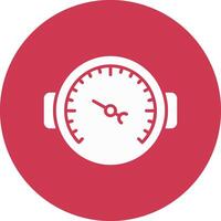 Pressure Gauge Glyph Multi Circle Icon vector