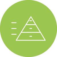 Pyramid Chart Line Multi Circle Icon vector