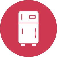 Refrigerator Glyph Multi Circle Icon vector