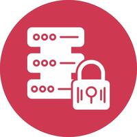 Secure Data Glyph Multi Circle Icon vector