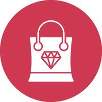 Shopping Bag Glyph Multi Circle Icon vector