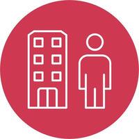 Rasidential Area Line Multi Circle Icon vector