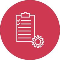 Project Management Line Multi Circle Icon vector