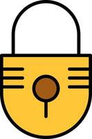 Lock Line Filled Icon vector