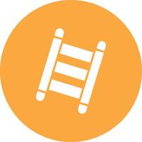 Step Ladder Glyph Multi Circle Icon vector