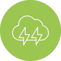 Lightening Line Multi Circle Icon vector