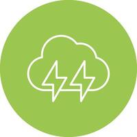 Lightening Line Multi Circle Icon vector