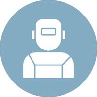 Welder Glyph Multi Circle Icon vector