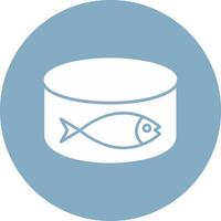 Tuna Can Glyph Multi Circle Icon vector