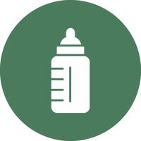 Baby Bottle Glyph Multi Circle Icon vector