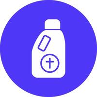 Detergent Glyph Multi Circle Icon vector