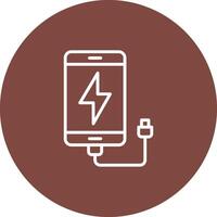 Charging Line Multi Circle Icon vector