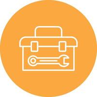 Tool Box Line Multi Circle Icon vector