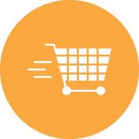 Shopping Cart Glyph Multi Circle Icon vector