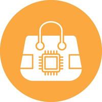 Shopping Bag Glyph Multi Circle Icon vector