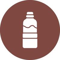 Water Bottle Glyph Multi Circle Icon vector