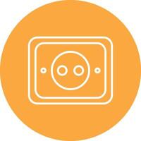 Socket Line Multi Circle Icon vector
