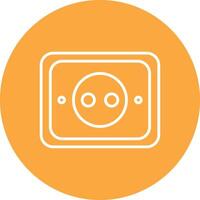 Socket Line Multi Circle Icon vector