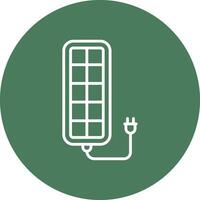 Solar Panel Line Multi Circle Icon vector