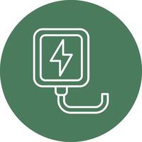 Wireless Charger Line Multi Circle Icon vector