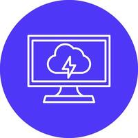 Computing Line Multi Circle Icon vector