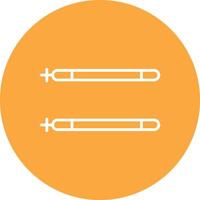 Sticks Line Multi Circle Icon vector