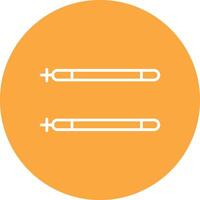 Sticks Line Multi Circle Icon vector