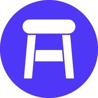Stool Glyph Multi Circle Icon vector
