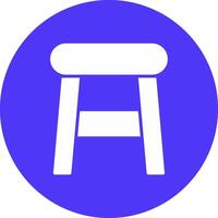 Stool Glyph Multi Circle Icon vector