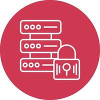 Secure Data Line Multi Circle Icon vector