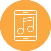 Music Line Multi Circle Icon vector