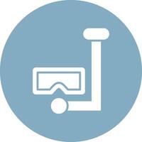 Snorkle Glyph Multi Circle Icon vector
