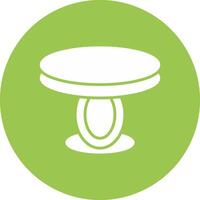 Dining Table Glyph Multi Circle Icon vector