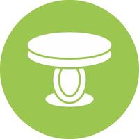 Dining Table Glyph Multi Circle Icon vector