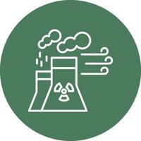 Nuclear Power Line Multi Circle Icon vector