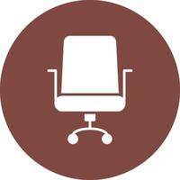 Office Chair Glyph Multi Circle Icon vector