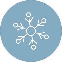 Snowflakes Line Multi Circle Icon vector