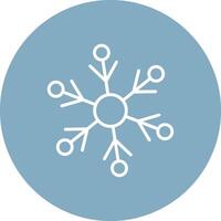 copos de nieve línea multi circulo icono vector