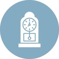 Grandfather Clock Glyph Multi Circle Icon vector