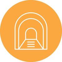 Aisle Line Multi Circle Icon vector