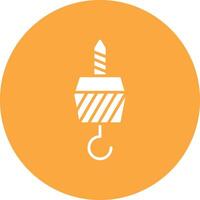 Hook Glyph Multi Circle Icon vector