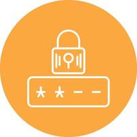 Password Line Multi Circle Icon vector