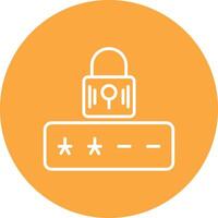 Password Line Multi Circle Icon vector