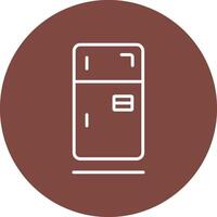 Fridge Line Multi Circle Icon vector