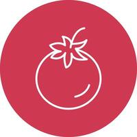 Tomato Line Multi Circle Icon vector