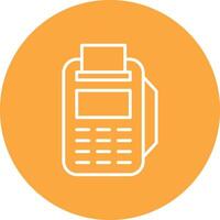 Pos Terminal Line Multi Circle Icon vector