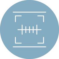 Barcode Scan Line Multi Circle Icon vector